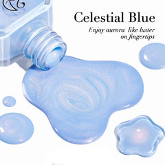 AZUREBEAUTY color swatch on nail wheel showing true celestial blue shade