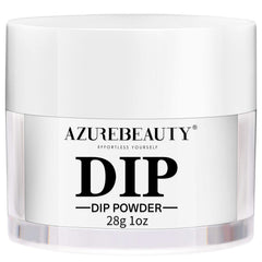 AZUREBEAUTY jar front view showing clear dip powder and brand for easy identification