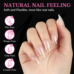 AZUREBEAUTY detail of flexible gel material resisting stress marks