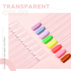 AZUREBEAUTY full fan of 150 clear sticks fanned out to view many shades for easier comparison