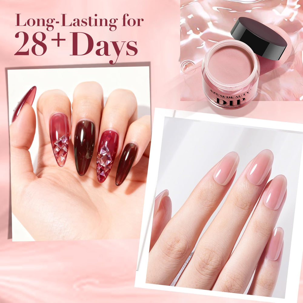 AZUREBEAUTY application of French tip showing clean lines and buildable color