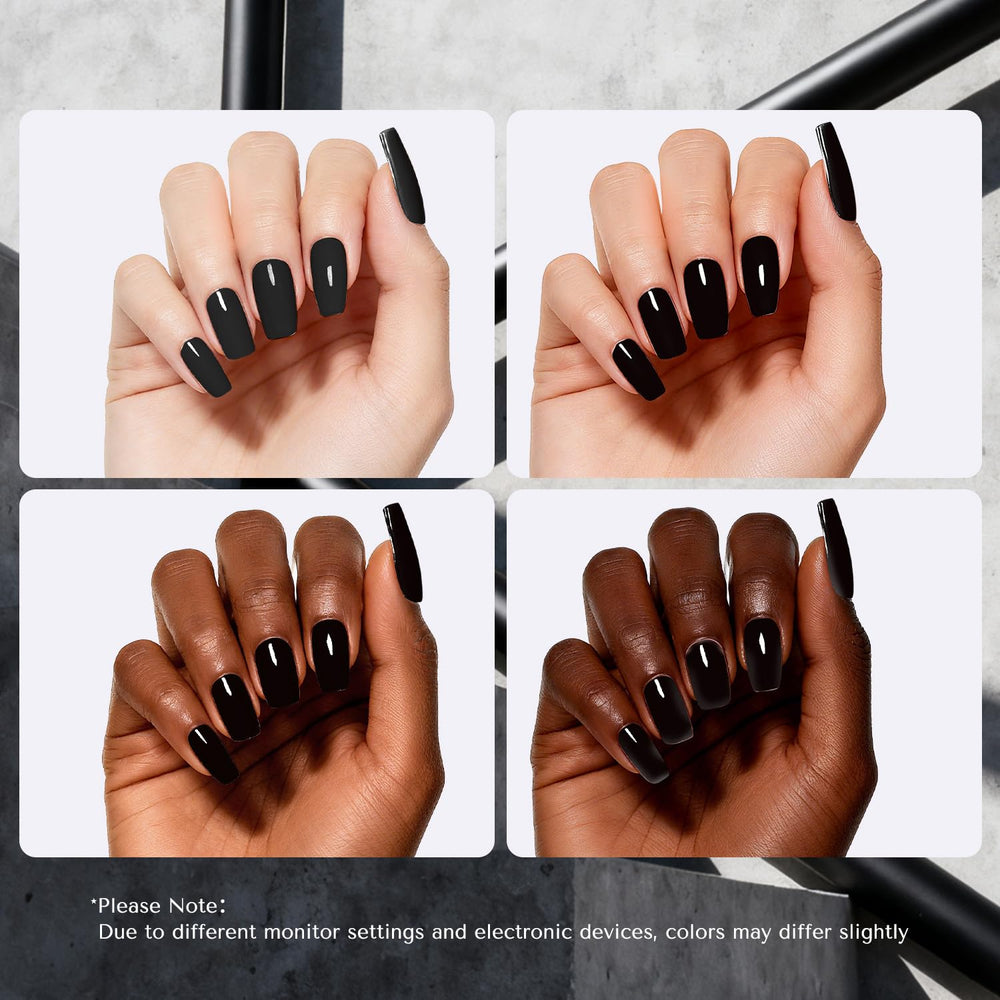 AZUREBEAUTY French tip manicure with black accent showcasing crisp lines and professional finish