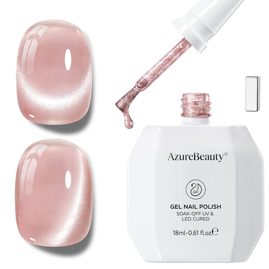 AZUREBEAUTY front bottle shot showing nude pink color and brand clarity