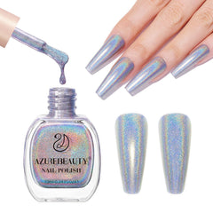 AZUREBEAUTY front packaging showing holographic polish and benefits
