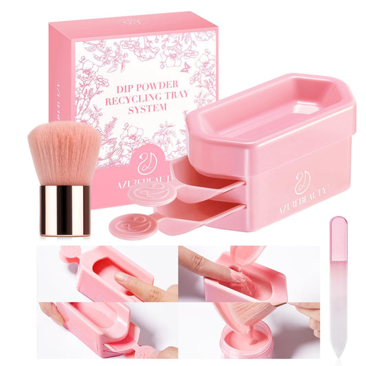 AZUREBEAUTY front view of tray system showing compact design and tidy storage benefit