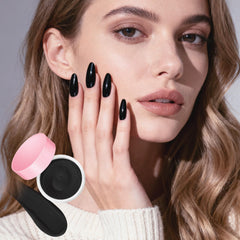 AZUREBEAUTY glossy finished nails in lifestyle scene showing salon-quality shine and long-lasting wear
