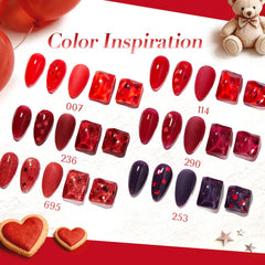 AZUREBEAUTY close-up of heart-shaped sequins pouch for precise nail decorations