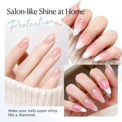 AZUREBEAUTY high-gloss finish nails showing mirror shine enhancement
