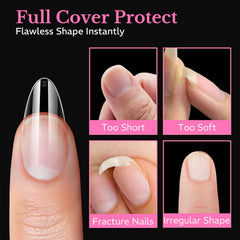AZUREBEAUTY hand applying a tip demonstrating quick DIY manicure benefit