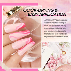 AZUREBEAUTY hands dipping finger to show easy lamp-free application benefit