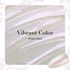 AZUREBEAUTY layered over pink nails showing transformed shimmering rose effect