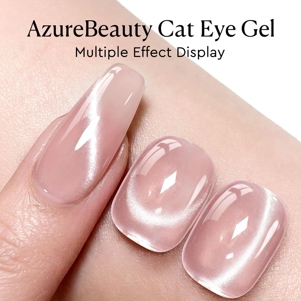 AZUREBEAUTY magnet held over wet nail creating cat eye shimmer
