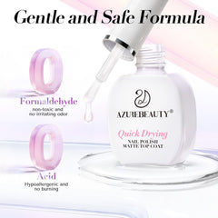 AZUREBEAUTY applied over nail art preserving detail and reducing shine