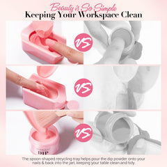 AZUREBEAUTY nail brush and glass file included for faster cleanup and precise shaping