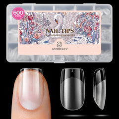 AZUREBEAUTY finished polished manicure showing square shape and clean salon-style result