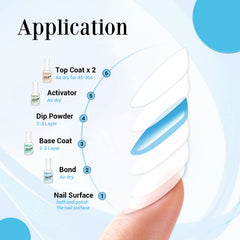 AZUREBEAUTY stylist hands applying primer to client nails demonstrating easy use benefit