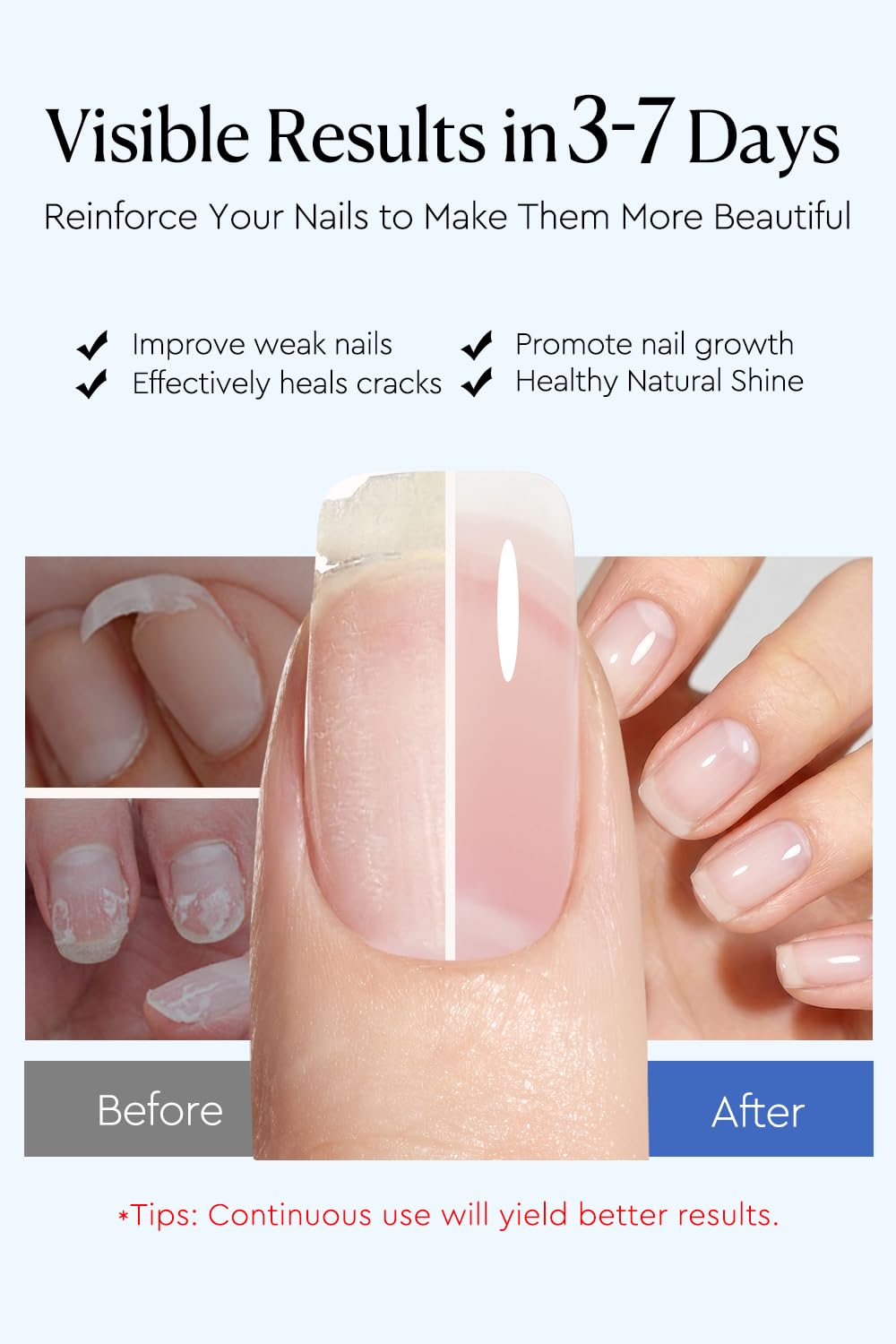 AzureBeauty clear polish texture close-up highlighting glossy smoothing effect