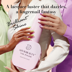 AZUREBEAUTY top coat pour detail illustrating high-gloss protective seal to prevent chips