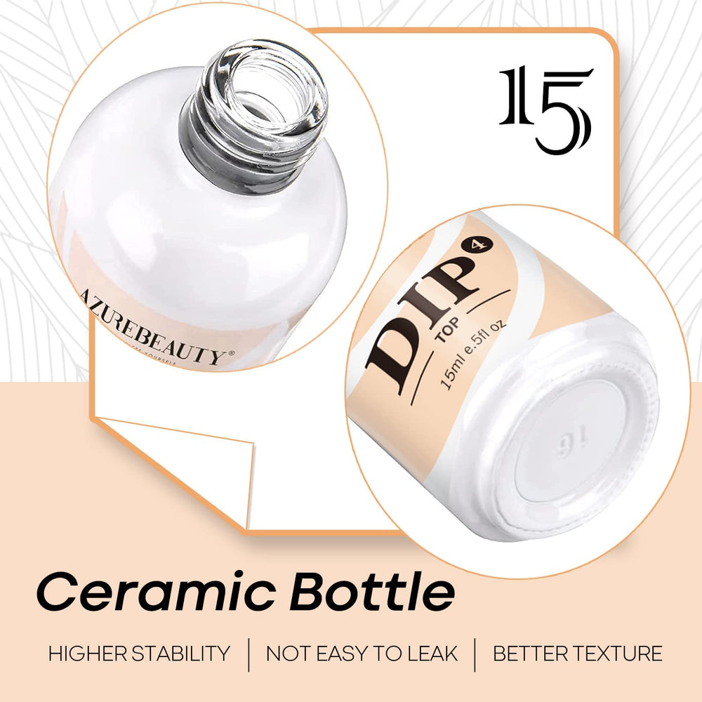 AZUREBEAUTY top-coated nail reflecting light to show high-gloss benefit