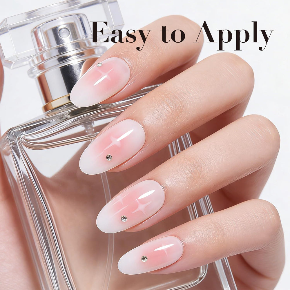 AZUREBEAUTY nails two-coats comparison showing depth increase and glossy result benefit