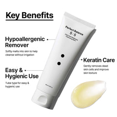 B_LAB emulsifying balm into milky lather to show easy rinse benefit