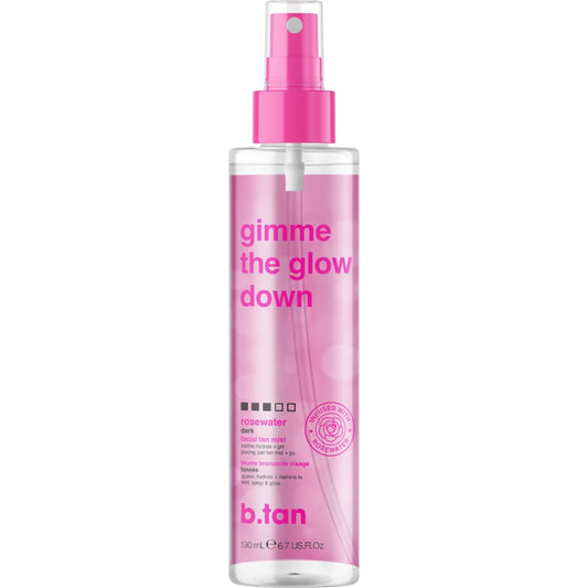 B.TAN clear face mist front packaging showing bottle and label for quick identification and benefit