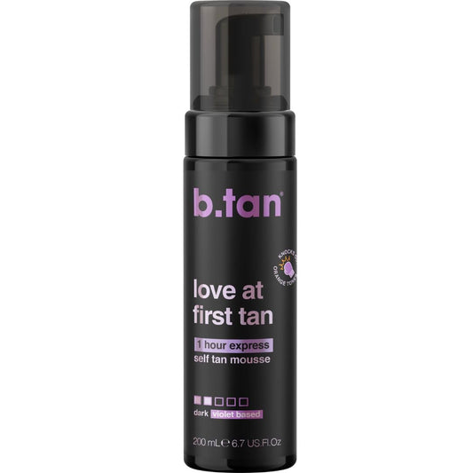 b.tan front packaging showing bottle and label, clearly conveys brand and easy-use benefit