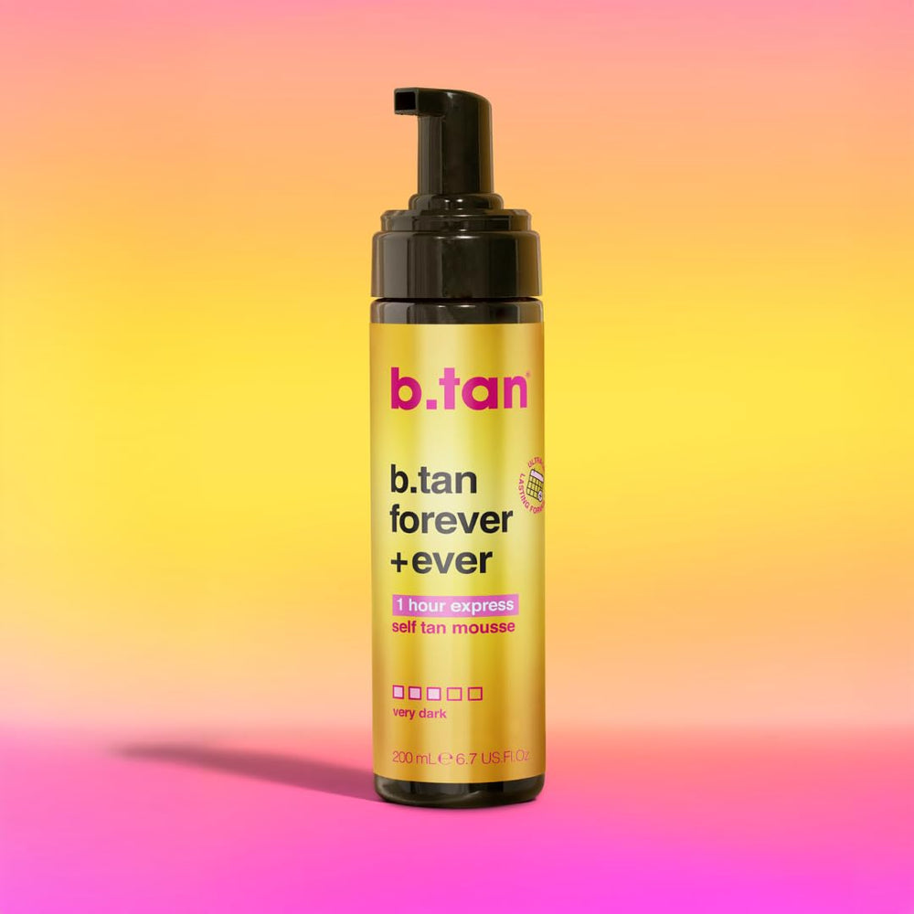 b.tan label closeup highlighting vegan and paraben-free benefit