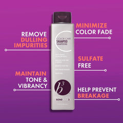 B3 Brazilian Bondbuilder shampoo texture pour closeup showing gentle, viscous consistency