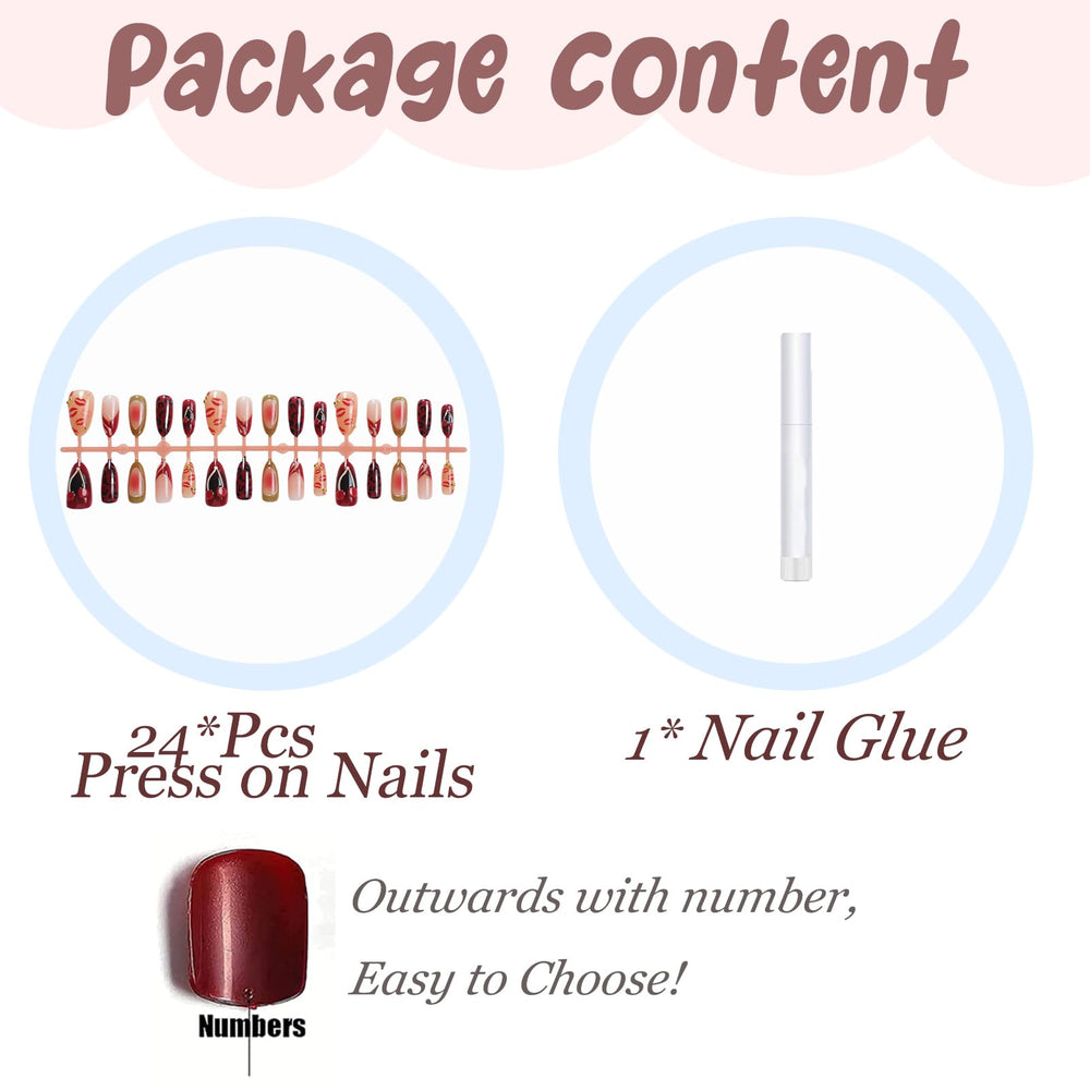 BABALAL application scene with glue and nails showing easy DIY manicure