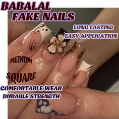 BABALAL glue tube beside nails conveying included adhesive for secure wear