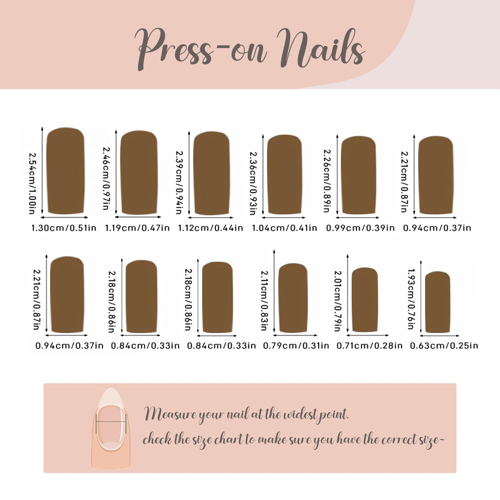 BABALAL nail set laid out in 12 sizes showing easy size selection