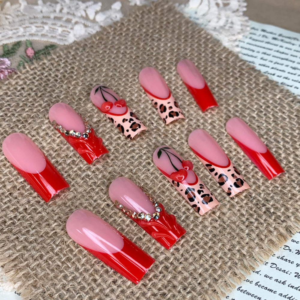 BABALAL nails worn on hand at party, shows instant salon-style transformation