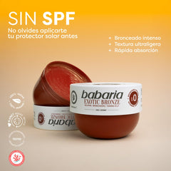 Babaria back label close-up with directions and ingredient clarity