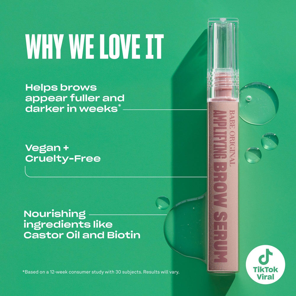 BABE ORIGINAL clear serum drop texture highlighting lightweight conditioning