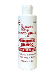 Baby Don't Bald front bottle shot showing sealed 8 oz packaging and detangling benefit