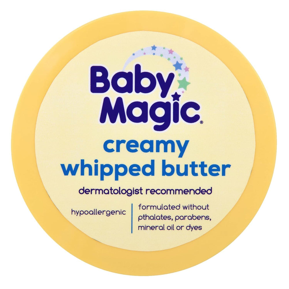 Baby Magic open jar texture highlighting airy whipped butter moisturizing