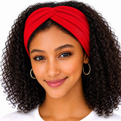 BABYGIZ front view red headband shows secure fit and stylish look