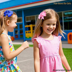 Babymatch bow worn by girl illustrating comfortable everyday style