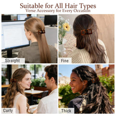BADAO clip holding a half-up hairstyle demonstrating crease-free volume benefit