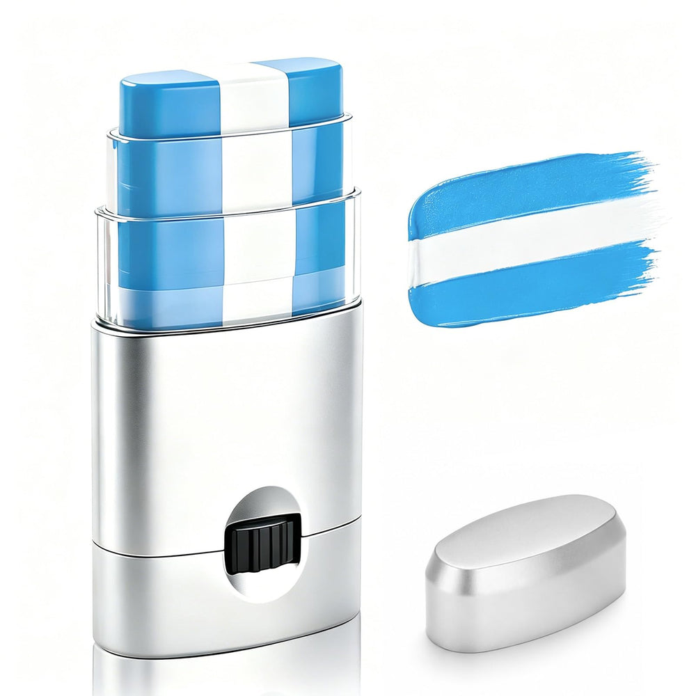 BADCOLOR front view of tricolor stick shows compact fan-ready design and portability