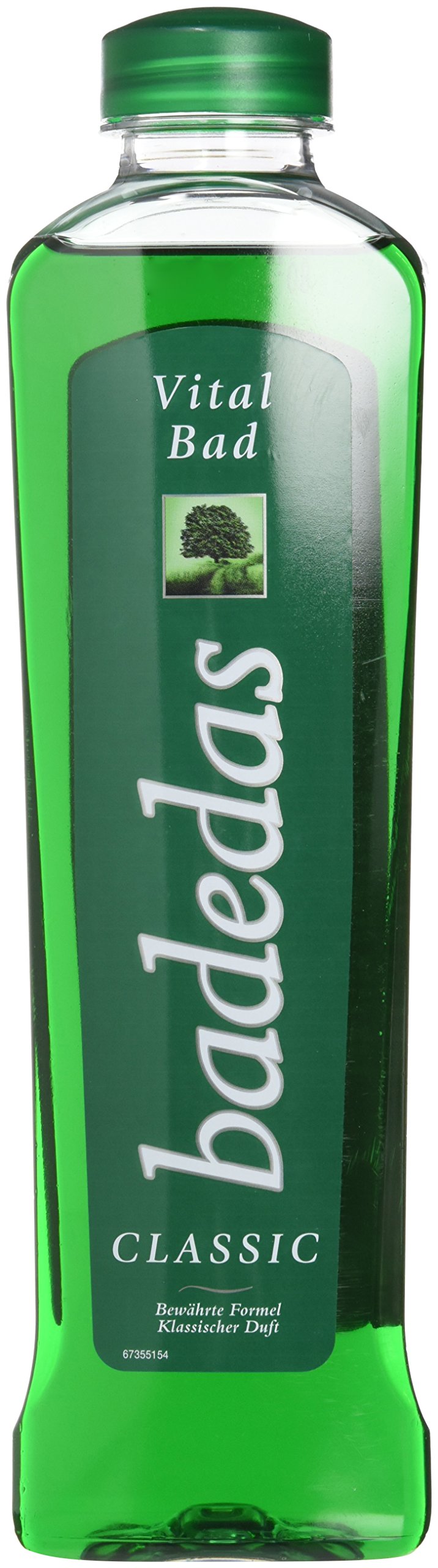 Badedas bottle front packaging showing label and easy-pour, revitalising benefit
