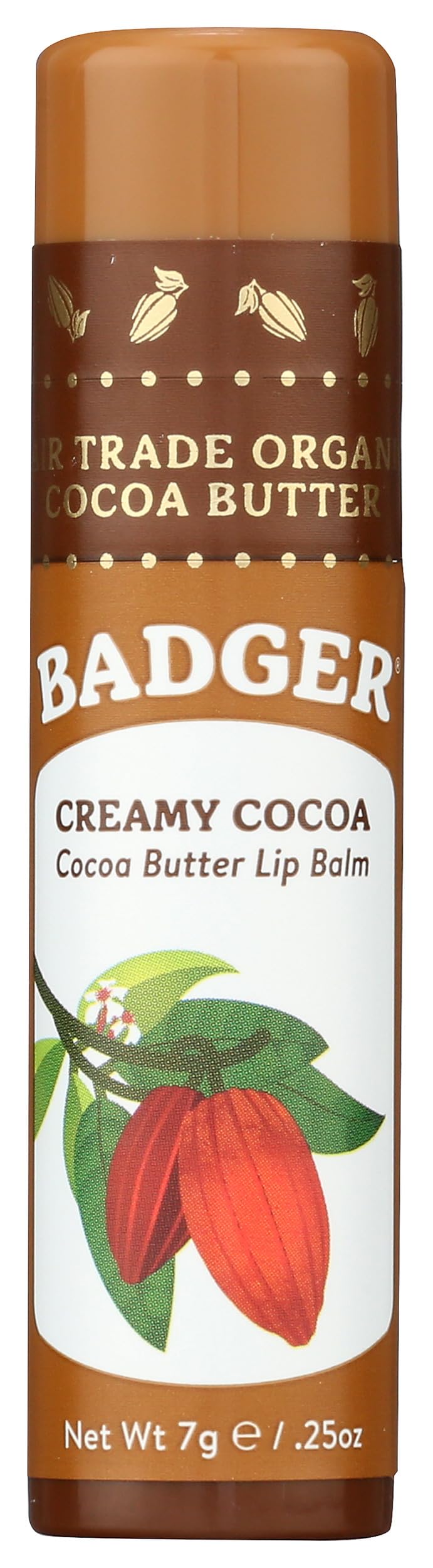 Badger front packaging showing balm tube and organic label benefit