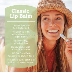 Badger open tube displaying smooth balm texture for easy glide