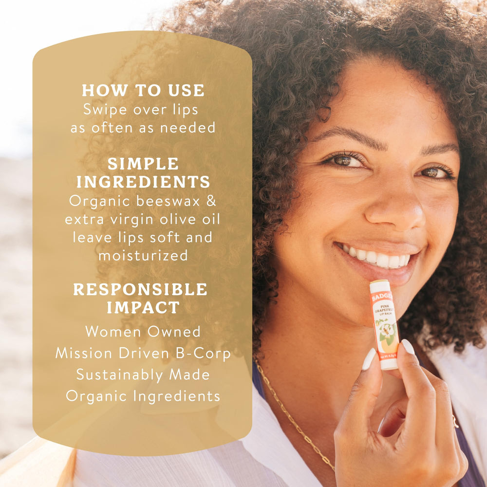 Badger hand applying balm demonstrating quick hydration benefit