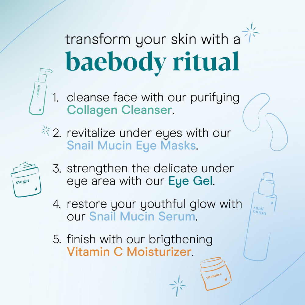 Baebody being applied to cheek to demonstrate easy absorption and dewy finish
