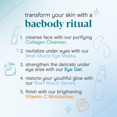 Baebody being applied to cheek to demonstrate easy absorption and dewy finish
