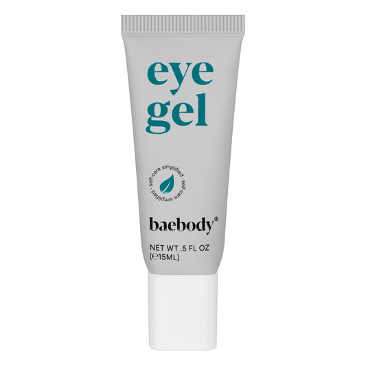 Baebody eye gel front tube showing compact travel packaging and convenience
