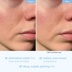 Baebody bottle on bathroom counter for nighttime routine and restored skin