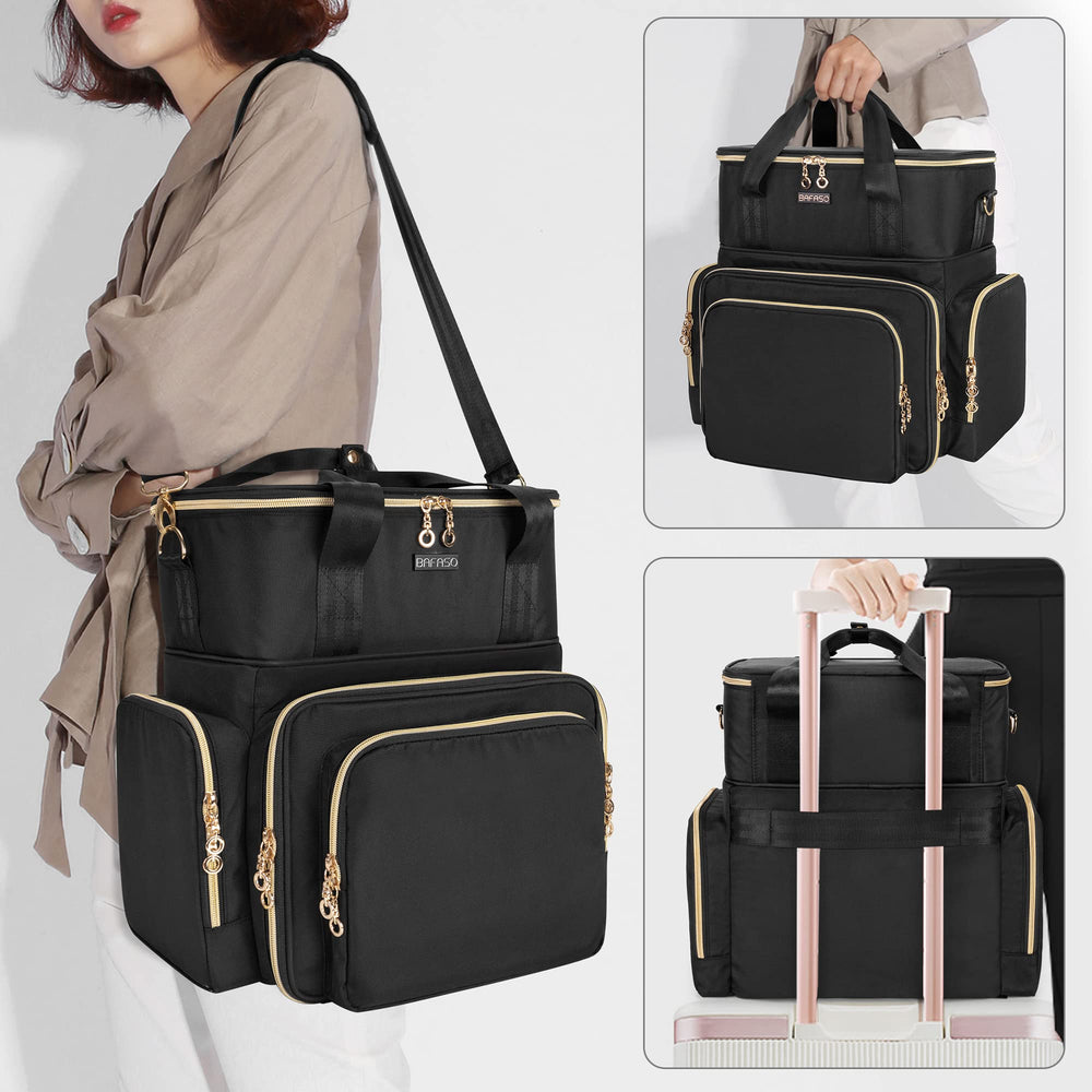 BAFASO on suitcase travel style shows hands-free transport benefit